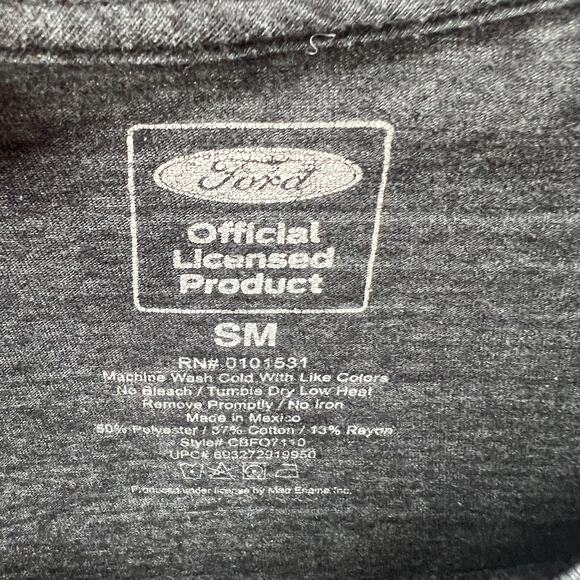 Ford Mustang Shirt Mens Medium Gray Short Sleeve Logo Cars Crew Neck - Picture 7 of 10